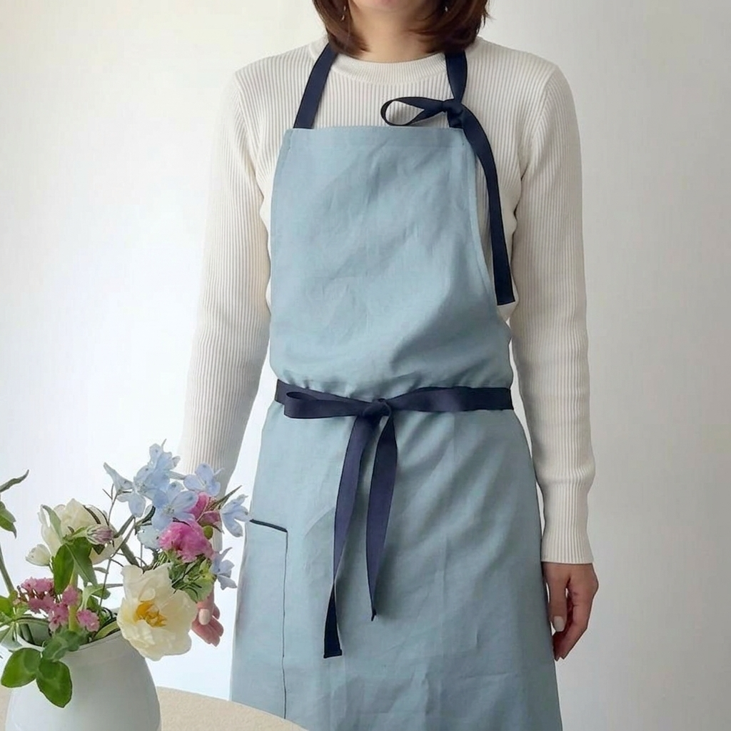 予約販売 / 入荷6月末予定】リネンエプロン / ネックストラップ