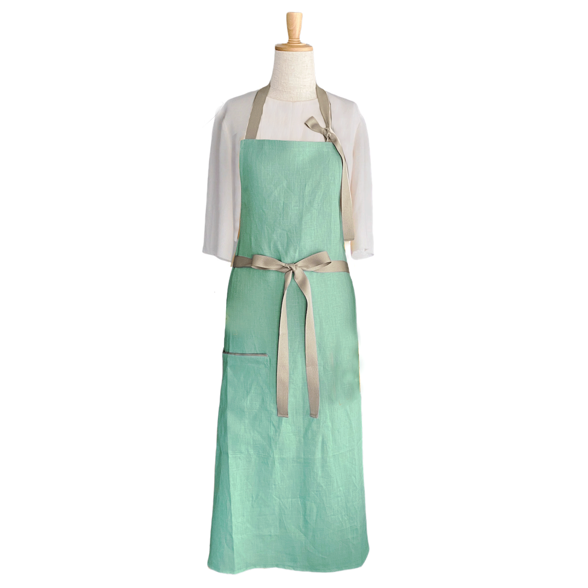 たきまきエプロン ミントグリーン キッチンクロス付き 【公式通販】 たきまきエプロン ミントグリーン キッチンクロス付き 【公式通販】